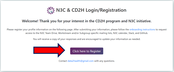 Image showing the button users should press (click here to register)